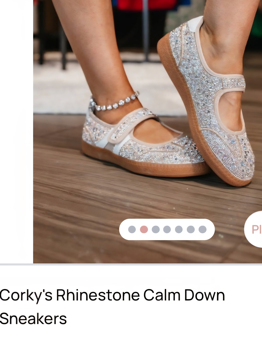 Corkys Glittered Sneakers with Rhinestones